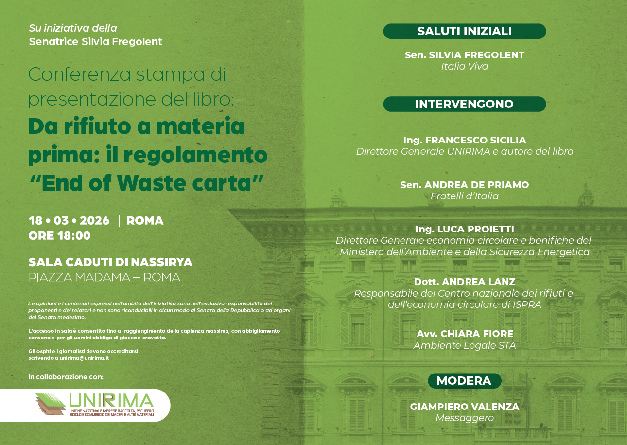 Presentazione del libro: Da rifiuto a materia prima: il regolamento “End of Waste carta”